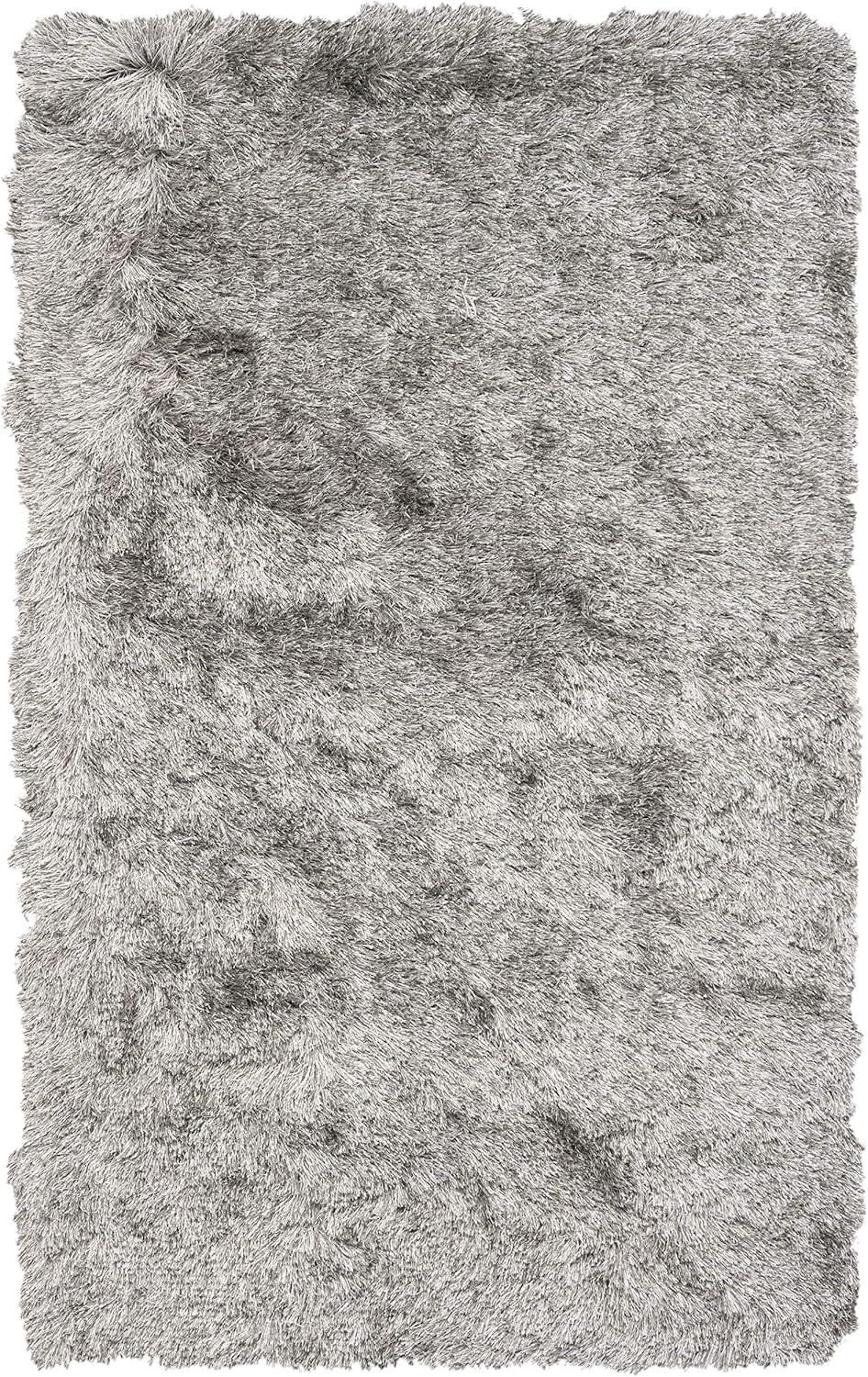 image:imageSAFAVIEH Area Rug 4x6 Paris Shag Collection Sage Handmade Soft Flowing Pile Ideal for Ideal for Hallway Foyer Entryway Bedroom SG5111003Silver