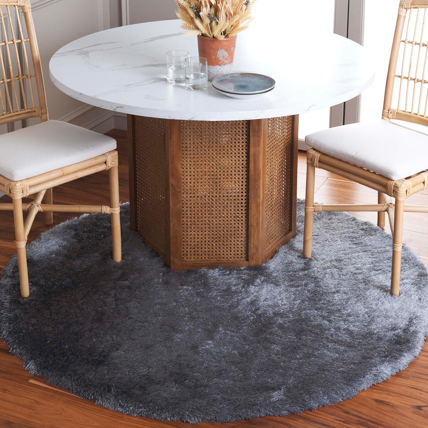image:imageSAFAVIEH Area Rug 4x6 Paris Shag Collection Sage Handmade Soft Flowing Pile Ideal for Ideal for Hallway Foyer Entryway Bedroom SG5111003Slate