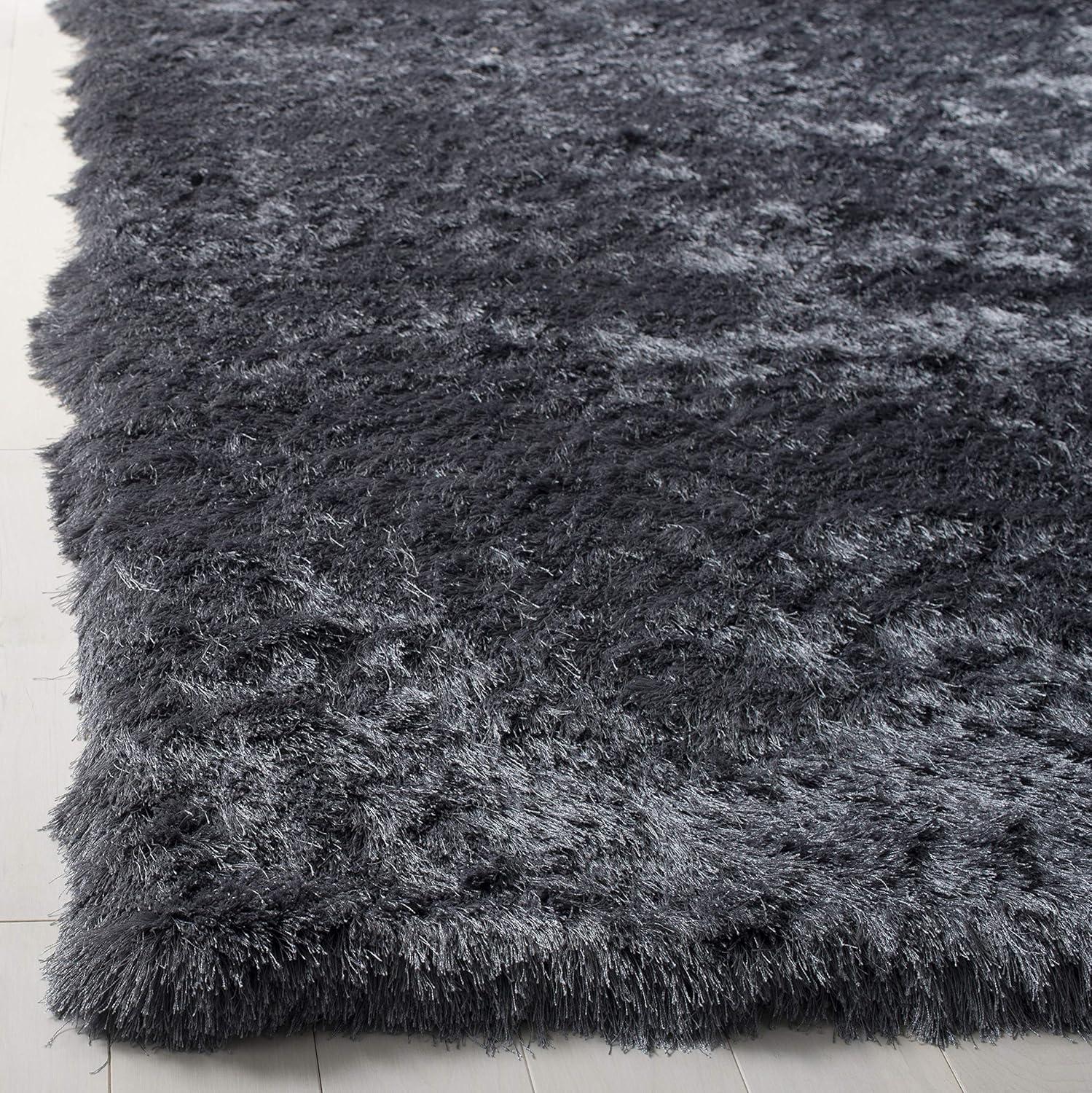 image:imageSAFAVIEH Area Rug 4x6 Paris Shag Collection Sage Handmade Soft Flowing Pile Ideal for Ideal for Hallway Foyer Entryway Bedroom SG5111003Slate
