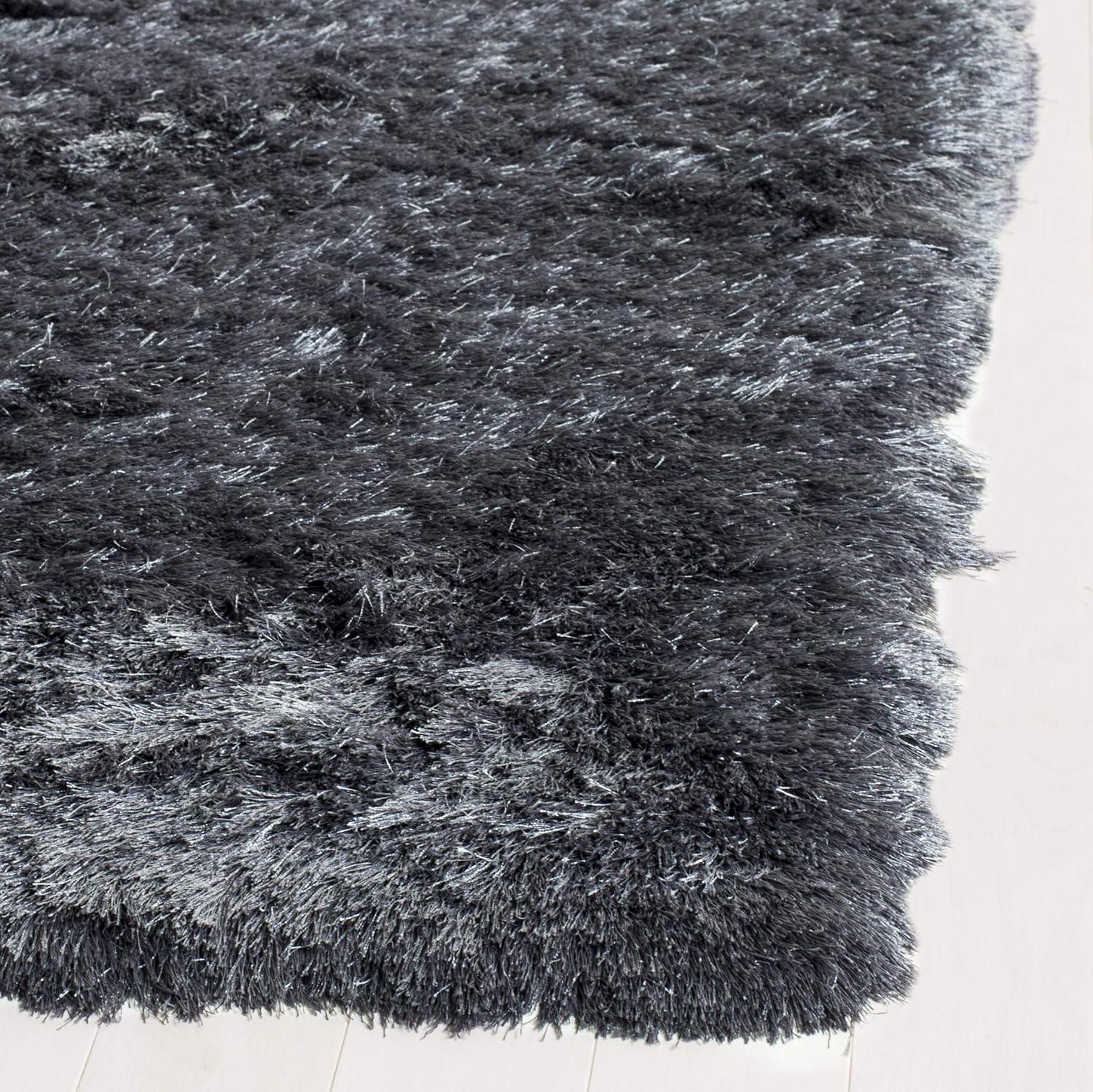 image:imageSAFAVIEH Area Rug 4x6 Paris Shag Collection Sage Handmade Soft Flowing Pile Ideal for Ideal for Hallway Foyer Entryway Bedroom SG5111003Slate