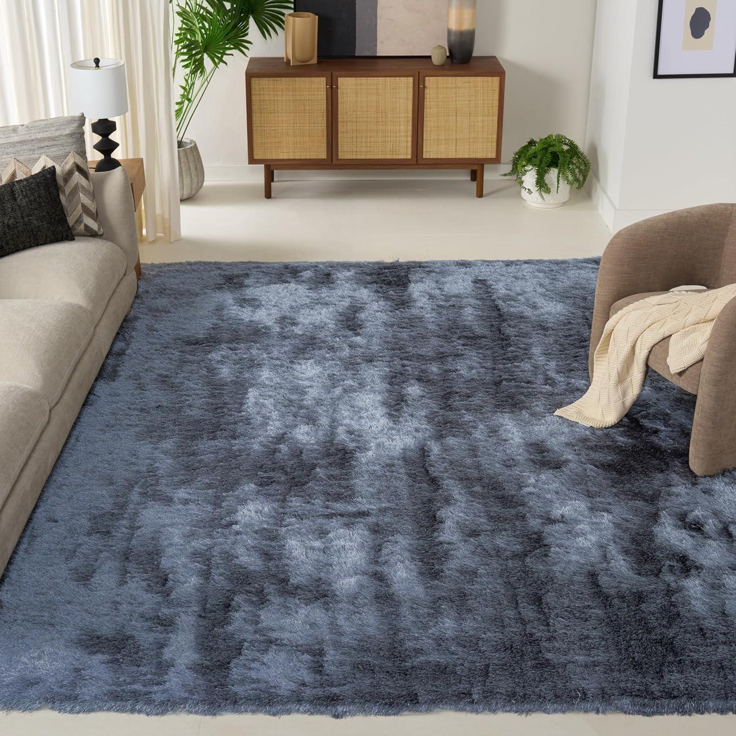 image:imageSAFAVIEH Area Rug 4x6 Paris Shag Collection Sage Handmade Soft Flowing Pile Ideal for Ideal for Hallway Foyer Entryway Bedroom SG5111003Slate