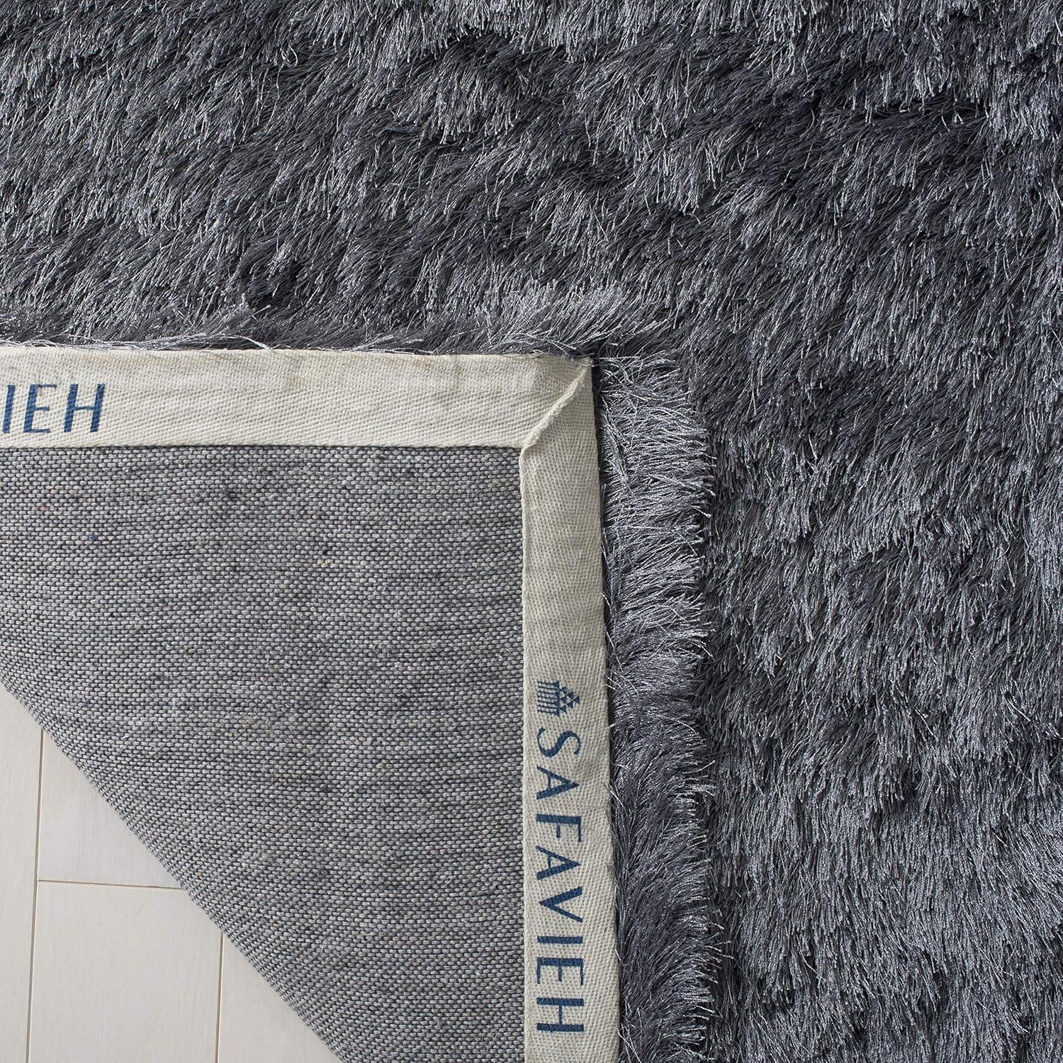 image:imageSAFAVIEH Area Rug 4x6 Paris Shag Collection Sage Handmade Soft Flowing Pile Ideal for Ideal for Hallway Foyer Entryway Bedroom SG5111003Slate