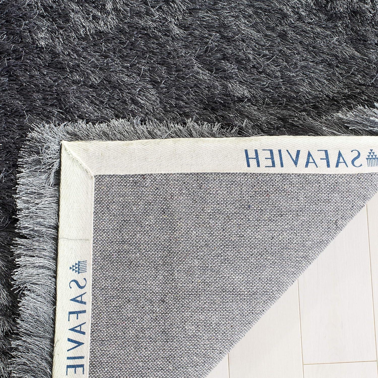 image:imageSAFAVIEH Area Rug 4x6 Paris Shag Collection Sage Handmade Soft Flowing Pile Ideal for Ideal for Hallway Foyer Entryway Bedroom SG5111003Slate
