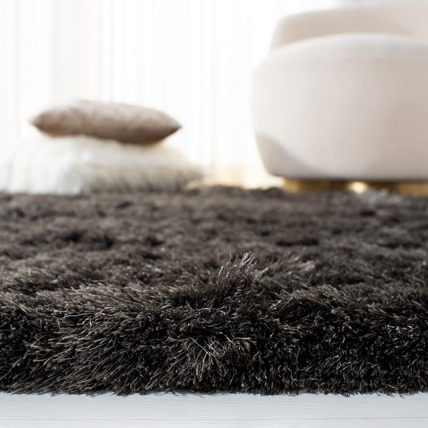 image:imageSAFAVIEH Area Rug 4x6 Paris Shag Collection Sage Handmade Soft Flowing Pile Ideal for Ideal for Hallway Foyer Entryway Bedroom SG5111003Titanium