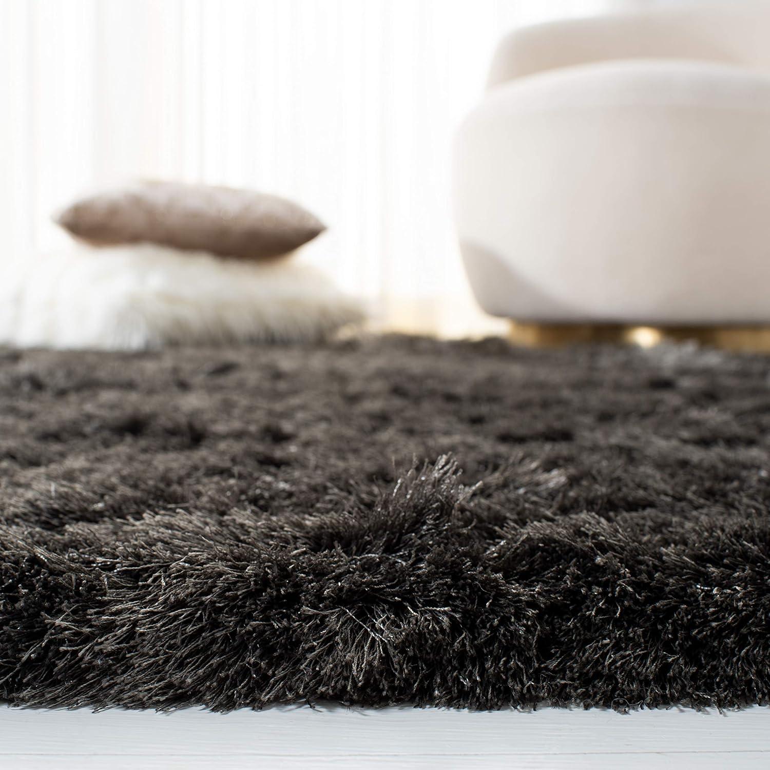 image:imageSAFAVIEH Area Rug 4x6 Paris Shag Collection Sage Handmade Soft Flowing Pile Ideal for Ideal for Hallway Foyer Entryway Bedroom SG5111003Titanium