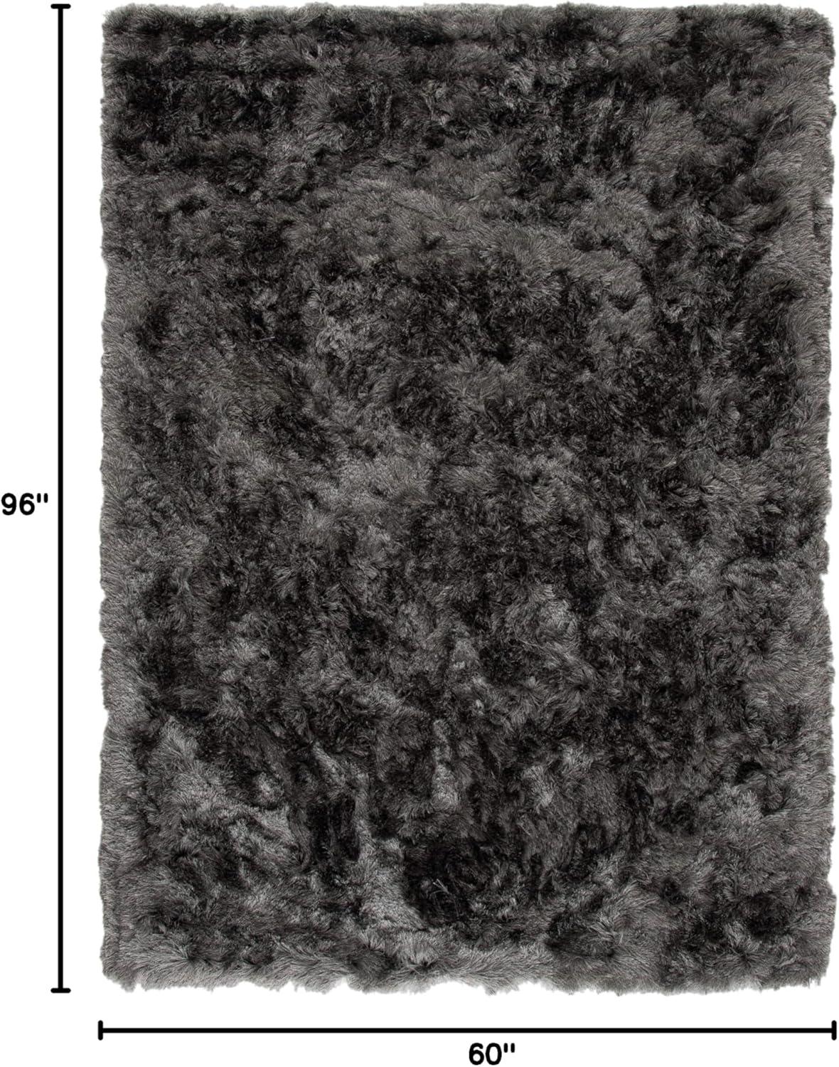 image:imageSAFAVIEH Area Rug 4x6 Paris Shag Collection Sage Handmade Soft Flowing Pile Ideal for Ideal for Hallway Foyer Entryway Bedroom SG5111003Titanium