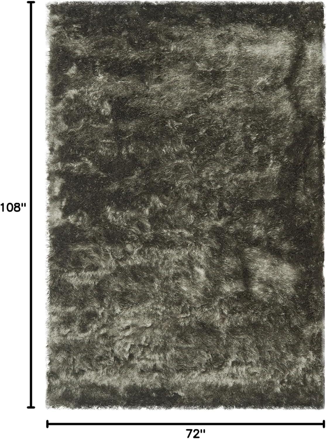 image:imageSAFAVIEH Area Rug 4x6 Paris Shag Collection Sage Handmade Soft Flowing Pile Ideal for Ideal for Hallway Foyer Entryway Bedroom SG5111003Titanium