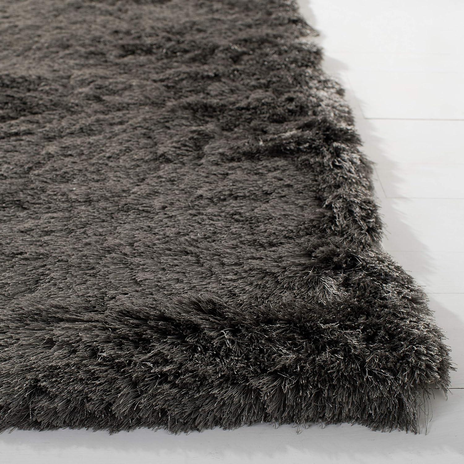 image:imageSAFAVIEH Area Rug 4x6 Paris Shag Collection Sage Handmade Soft Flowing Pile Ideal for Ideal for Hallway Foyer Entryway Bedroom SG5111003Titanium