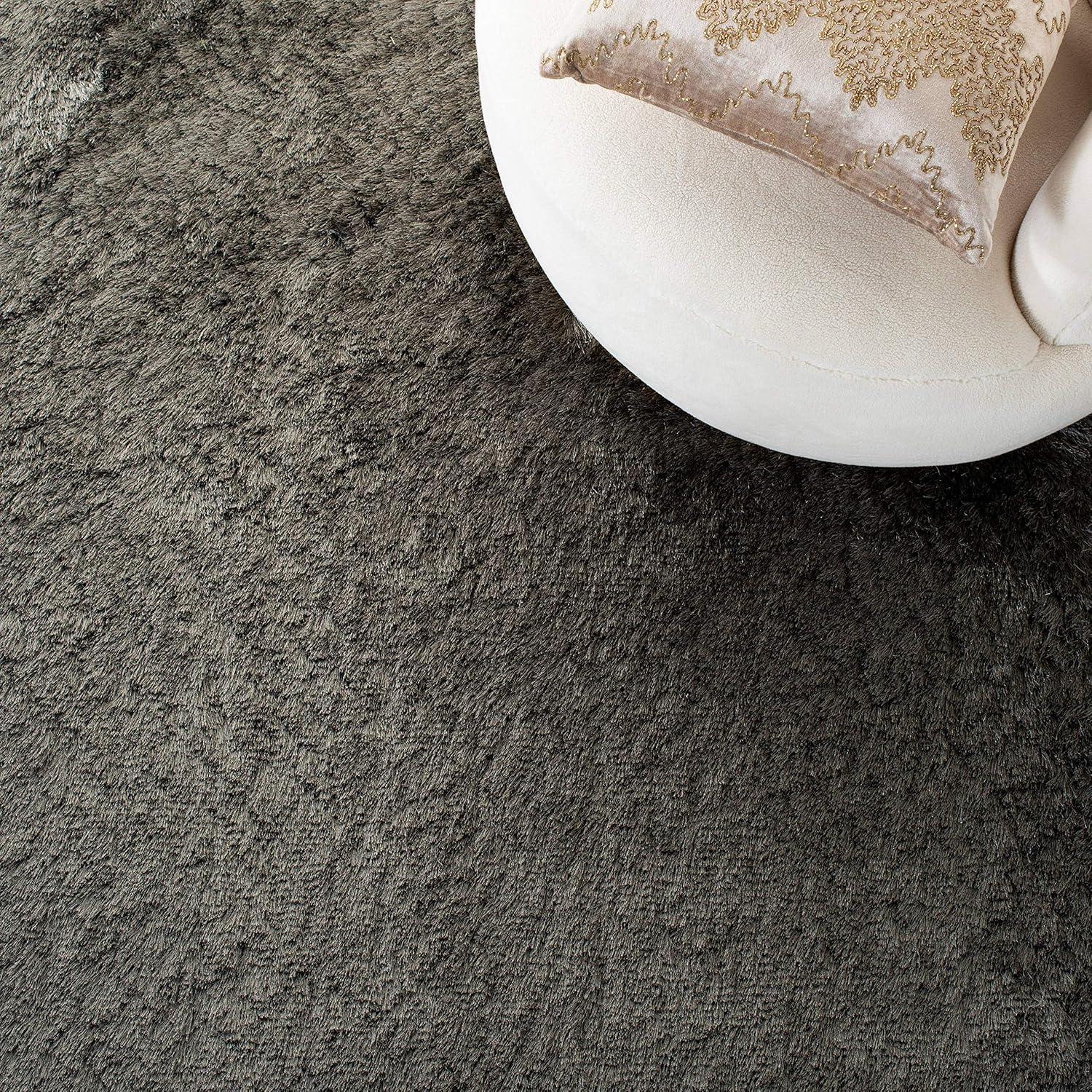 image:imageSAFAVIEH Area Rug 4x6 Paris Shag Collection Sage Handmade Soft Flowing Pile Ideal for Ideal for Hallway Foyer Entryway Bedroom SG5111003Titanium