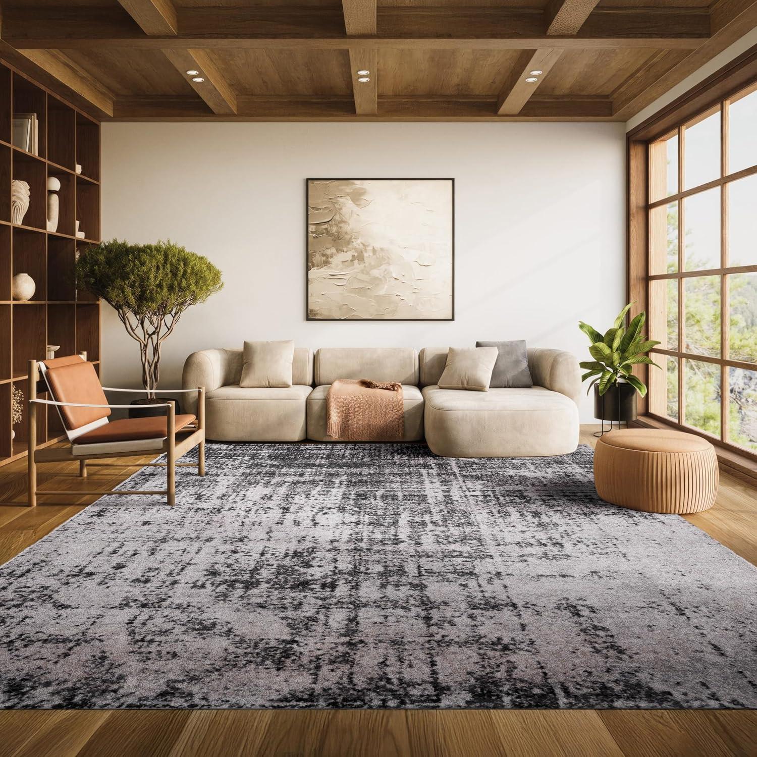 image:imageSAFAVIEH Area Rug 8x10 Adirondack Collection Large Red amp Gold Modern Abstract Design NonShedding amp Easy Cleaning Ideal for Living Room Bedroom Office Dining Space ADR207RSilverBlack