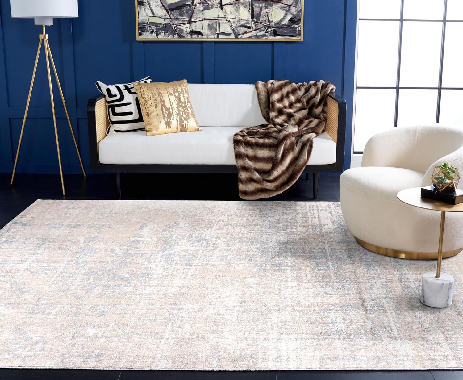 image:imageSAFAVIEH Area Rug 8x10 Adirondack Collection Large Red amp Gold Modern Abstract Design NonShedding amp Easy Cleaning Ideal for Living Room Bedroom Office Dining Space ADR207RBeigeSlate