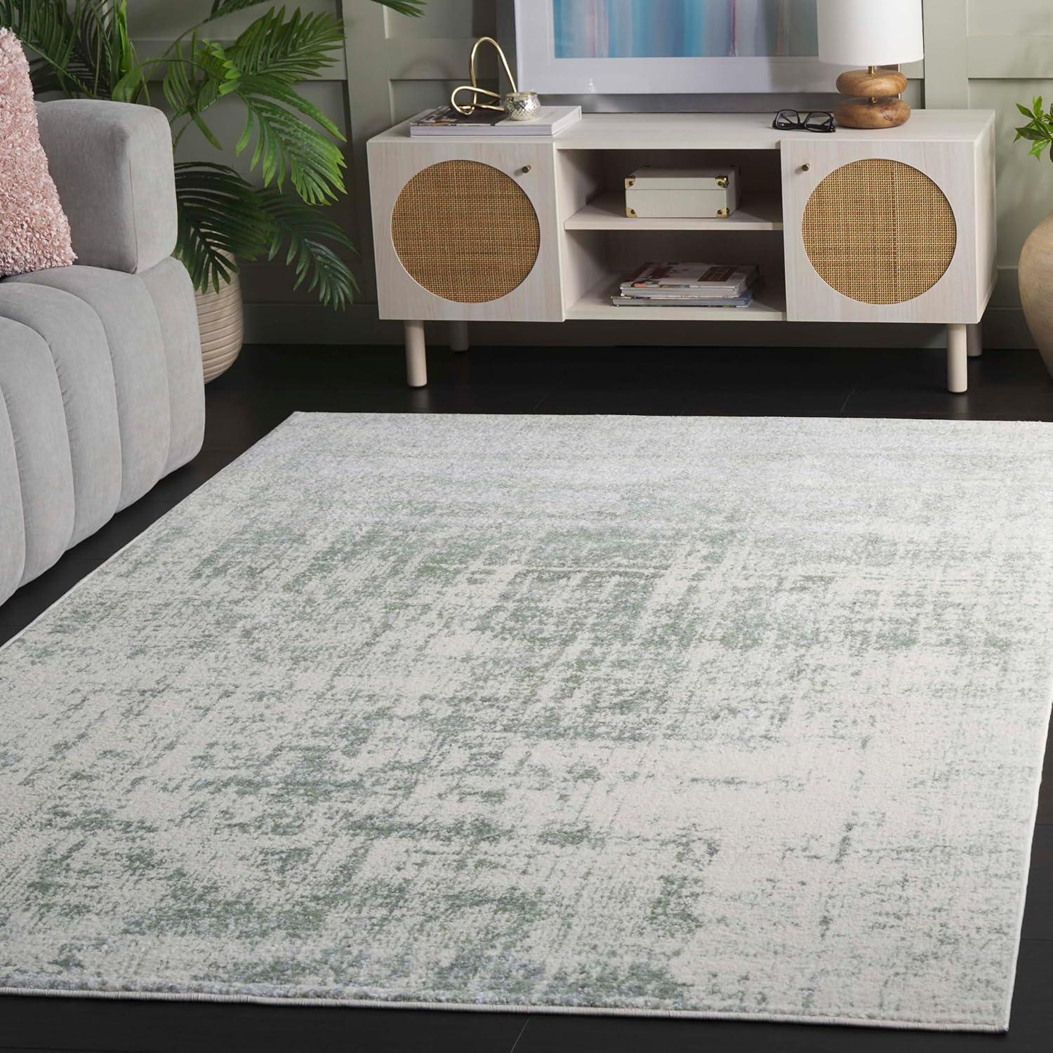 image:imageSAFAVIEH Area Rug 8x10 Adirondack Collection Large Red amp Gold Modern Abstract Design NonShedding amp Easy Cleaning Ideal for Living Room Bedroom Office Dining Space ADR207RSageIvory