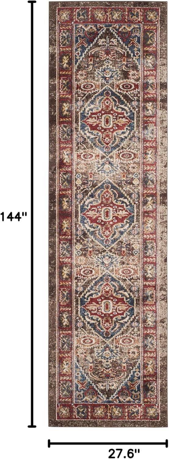 image:imageSAFAVIEH Area Rug 8x10 Bijar Collection Large Brown amp Royal Traditional Oriental Distressed Design NonShedding amp Easy Cleaning Ideal for Living Room Bedroom Office Dining Space BIJ621CBrownRoyal