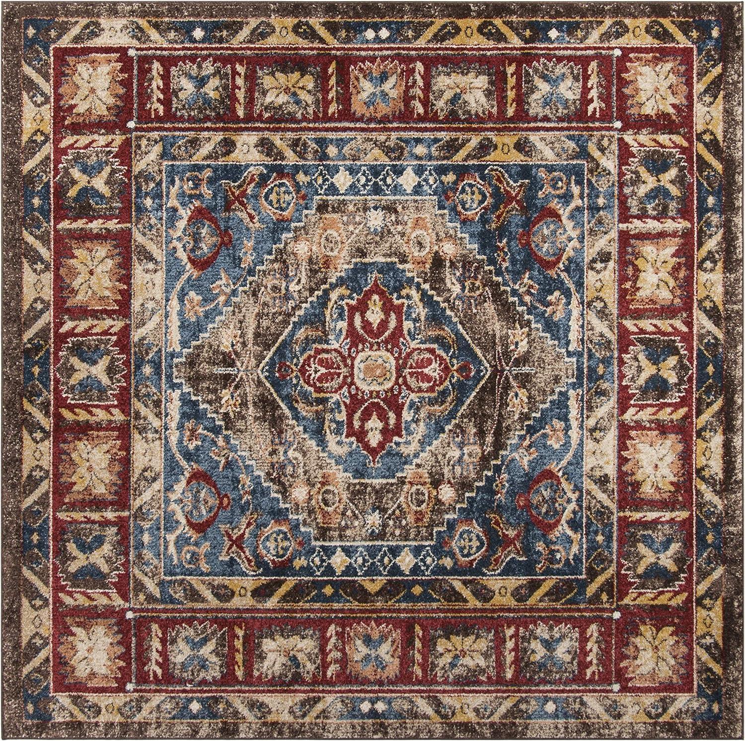 image:imageSAFAVIEH Area Rug 8x10 Bijar Collection Large Brown amp Royal Traditional Oriental Distressed Design NonShedding amp Easy Cleaning Ideal for Living Room Bedroom Office Dining Space BIJ621CBrownRoyal