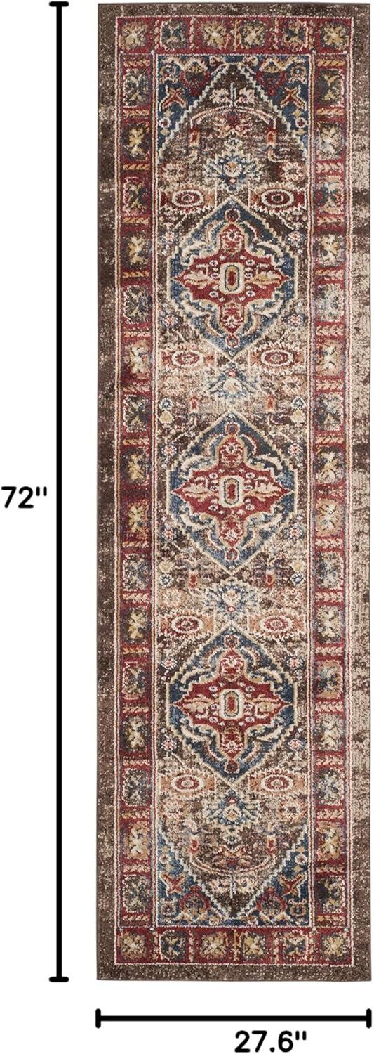 image:imageSAFAVIEH Area Rug 8x10 Bijar Collection Large Brown amp Royal Traditional Oriental Distressed Design NonShedding amp Easy Cleaning Ideal for Living Room Bedroom Office Dining Space BIJ621CBrownRoyal