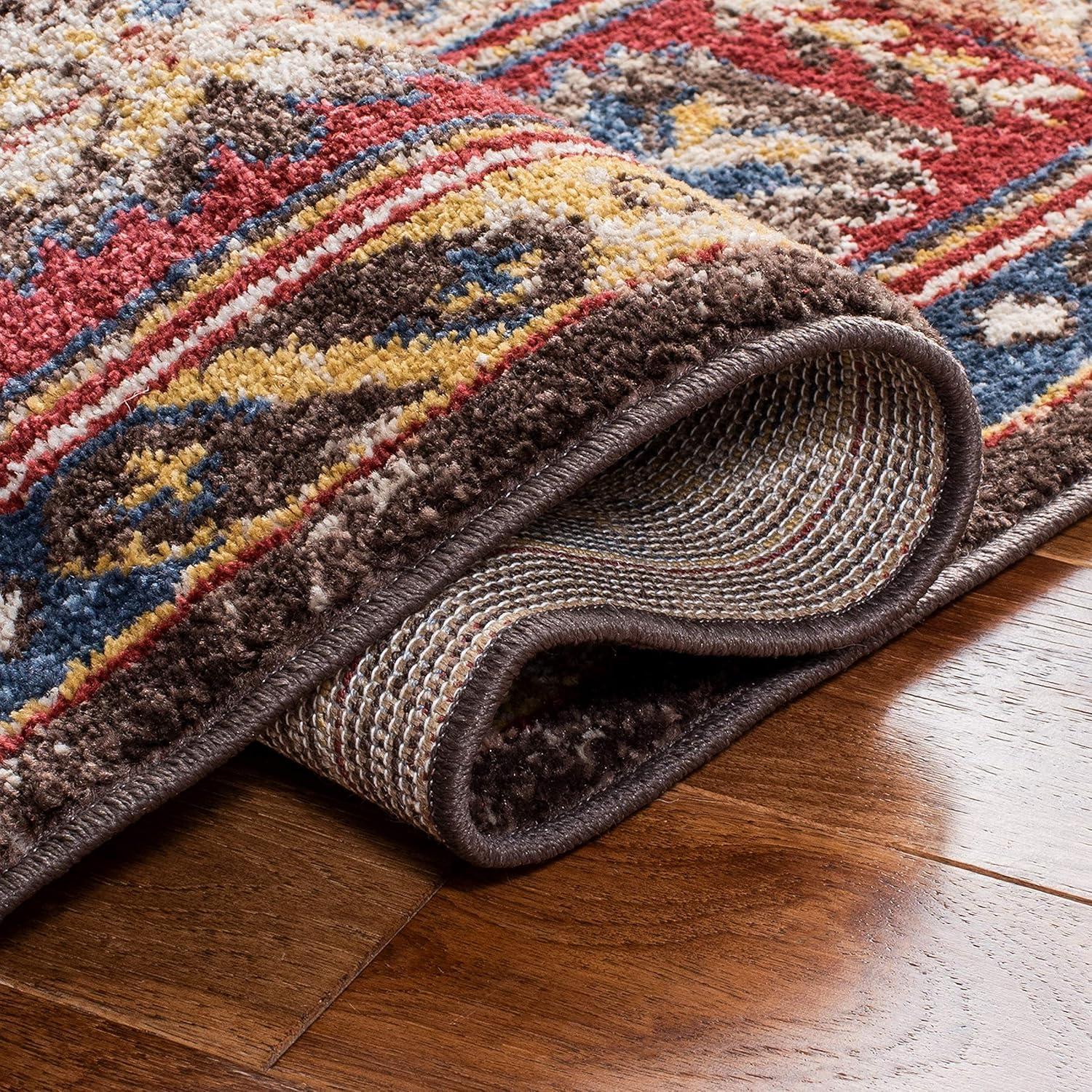 image:imageSAFAVIEH Area Rug 8x10 Bijar Collection Large Brown amp Royal Traditional Oriental Distressed Design NonShedding amp Easy Cleaning Ideal for Living Room Bedroom Office Dining Space BIJ621CBrownRoyal
