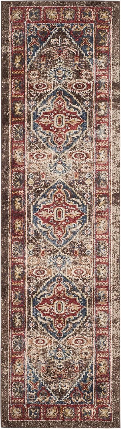 image:imageSAFAVIEH Area Rug 8x10 Bijar Collection Large Brown amp Royal Traditional Oriental Distressed Design NonShedding amp Easy Cleaning Ideal for Living Room Bedroom Office Dining Space BIJ621CBrownRoyal