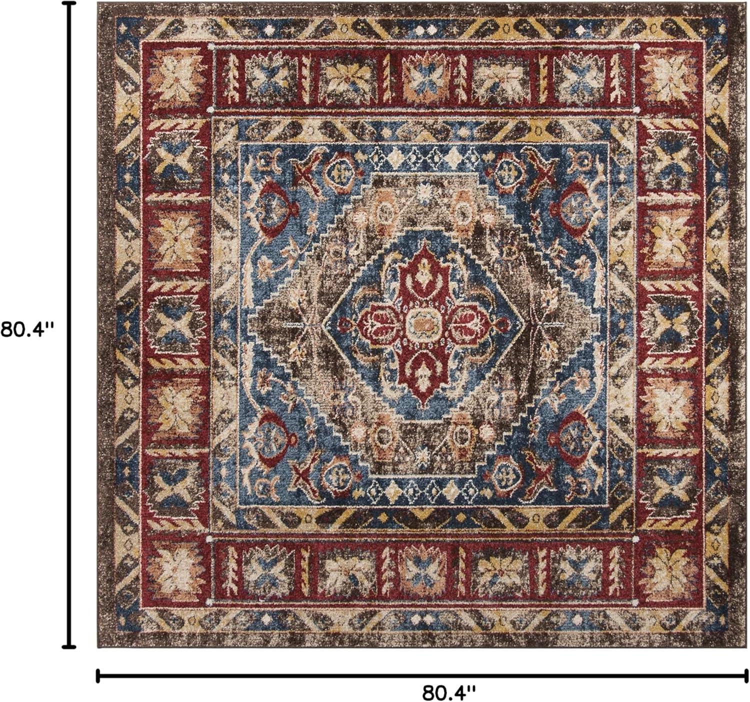 image:imageSAFAVIEH Area Rug 8x10 Bijar Collection Large Brown amp Royal Traditional Oriental Distressed Design NonShedding amp Easy Cleaning Ideal for Living Room Bedroom Office Dining Space BIJ621CBrownRoyal