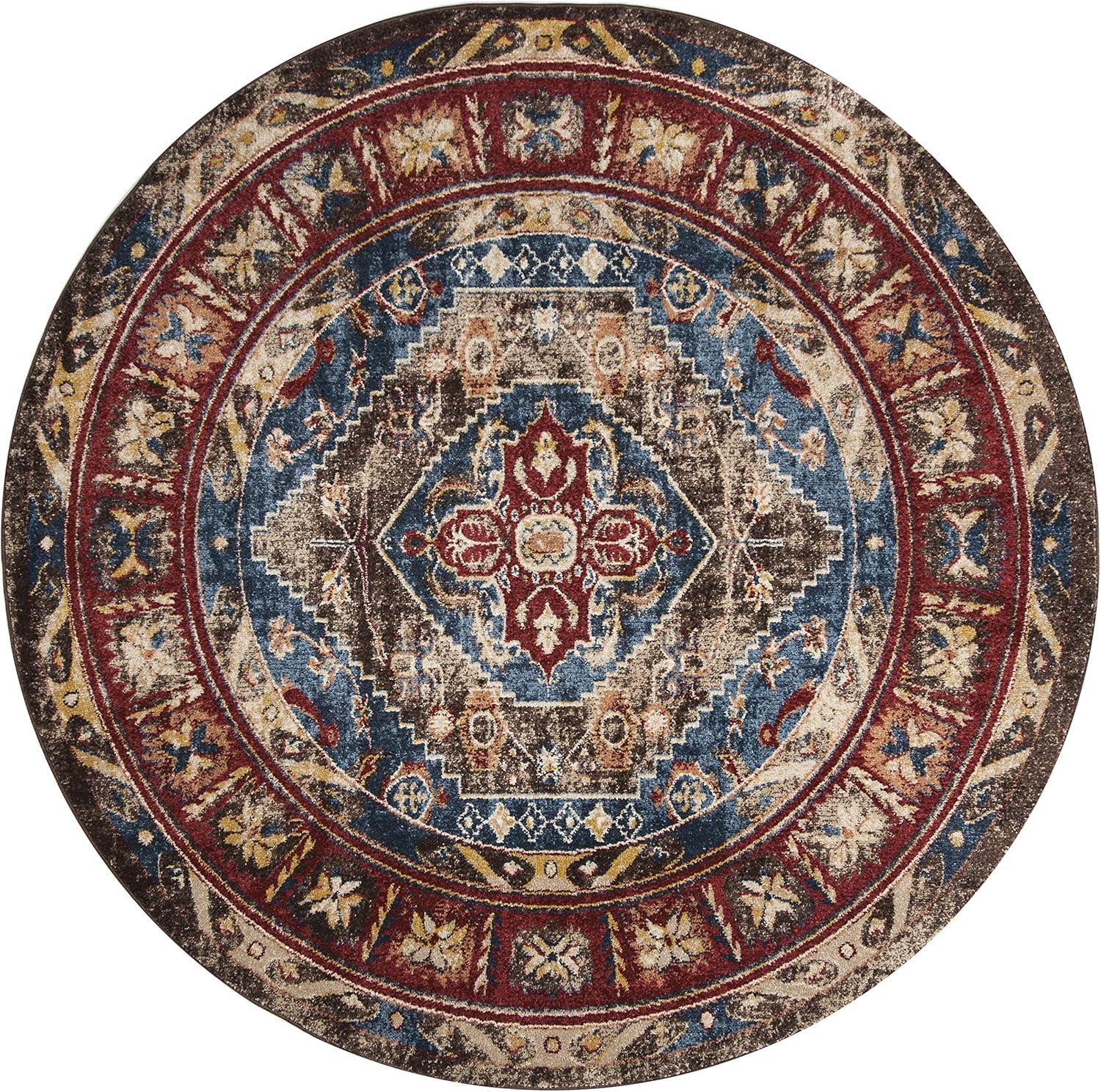 image:imageSAFAVIEH Area Rug 8x10 Bijar Collection Large Brown amp Royal Traditional Oriental Distressed Design NonShedding amp Easy Cleaning Ideal for Living Room Bedroom Office Dining Space BIJ621CBrownRoyal