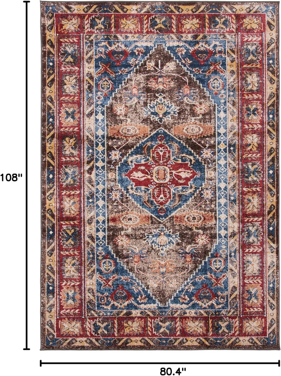 image:imageSAFAVIEH Area Rug 8x10 Bijar Collection Large Brown amp Royal Traditional Oriental Distressed Design NonShedding amp Easy Cleaning Ideal for Living Room Bedroom Office Dining Space BIJ621CBrownRoyal