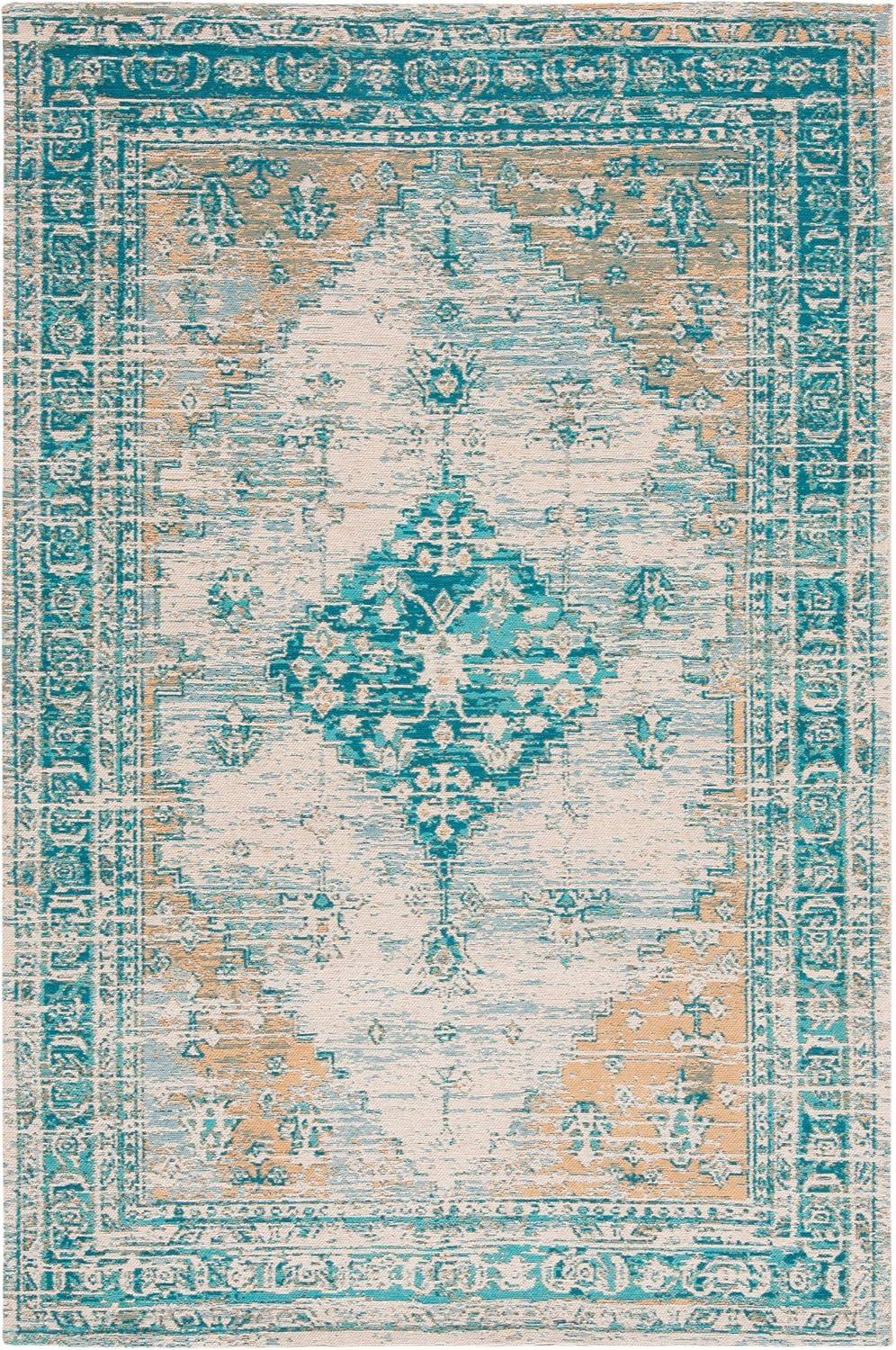 image:imageSAFAVIEH Area Rug 8x10 Classic Vintage Collection Large Blue Oriental Medallion Distressed Design NonShedding amp Easy Cleaning Ideal for Living Room Bedroom Office Dining Space CLV113MAqua