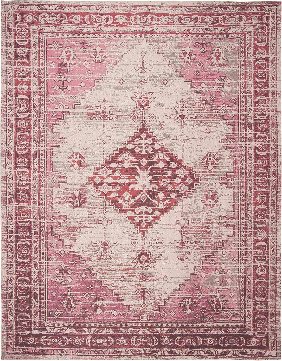image:imageSAFAVIEH Area Rug 8x10 Classic Vintage Collection Large Blue Oriental Medallion Distressed Design NonShedding amp Easy Cleaning Ideal for Living Room Bedroom Office Dining Space CLV113MFuchsia