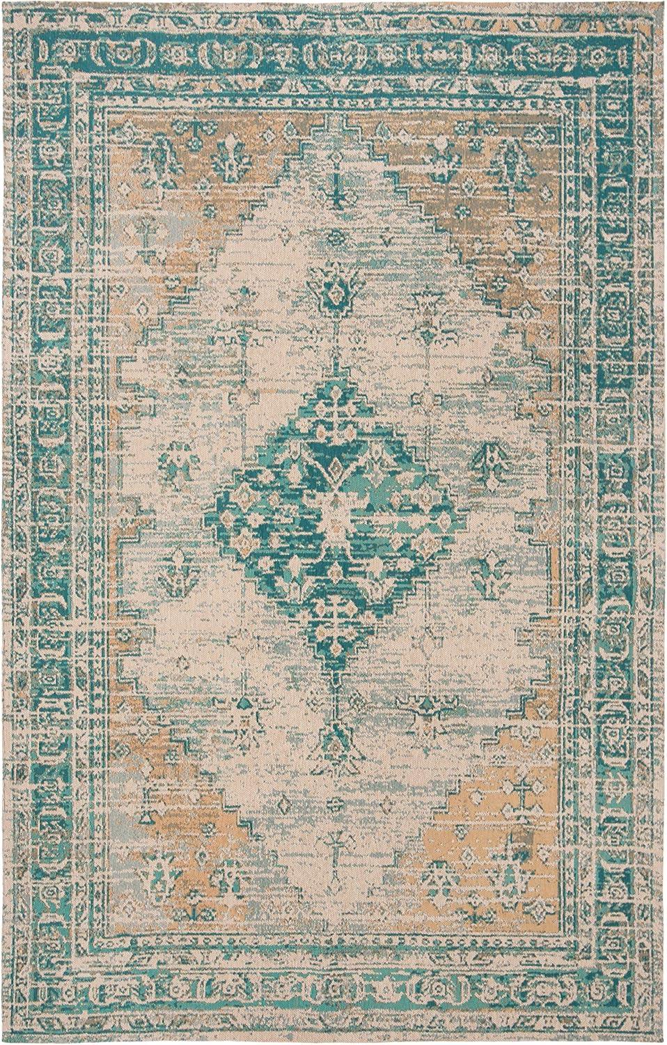 image:imageSAFAVIEH Area Rug 8x10 Classic Vintage Collection Large Blue Oriental Medallion Distressed Design NonShedding amp Easy Cleaning Ideal for Living Room Bedroom Office Dining Space CLV113MAqua