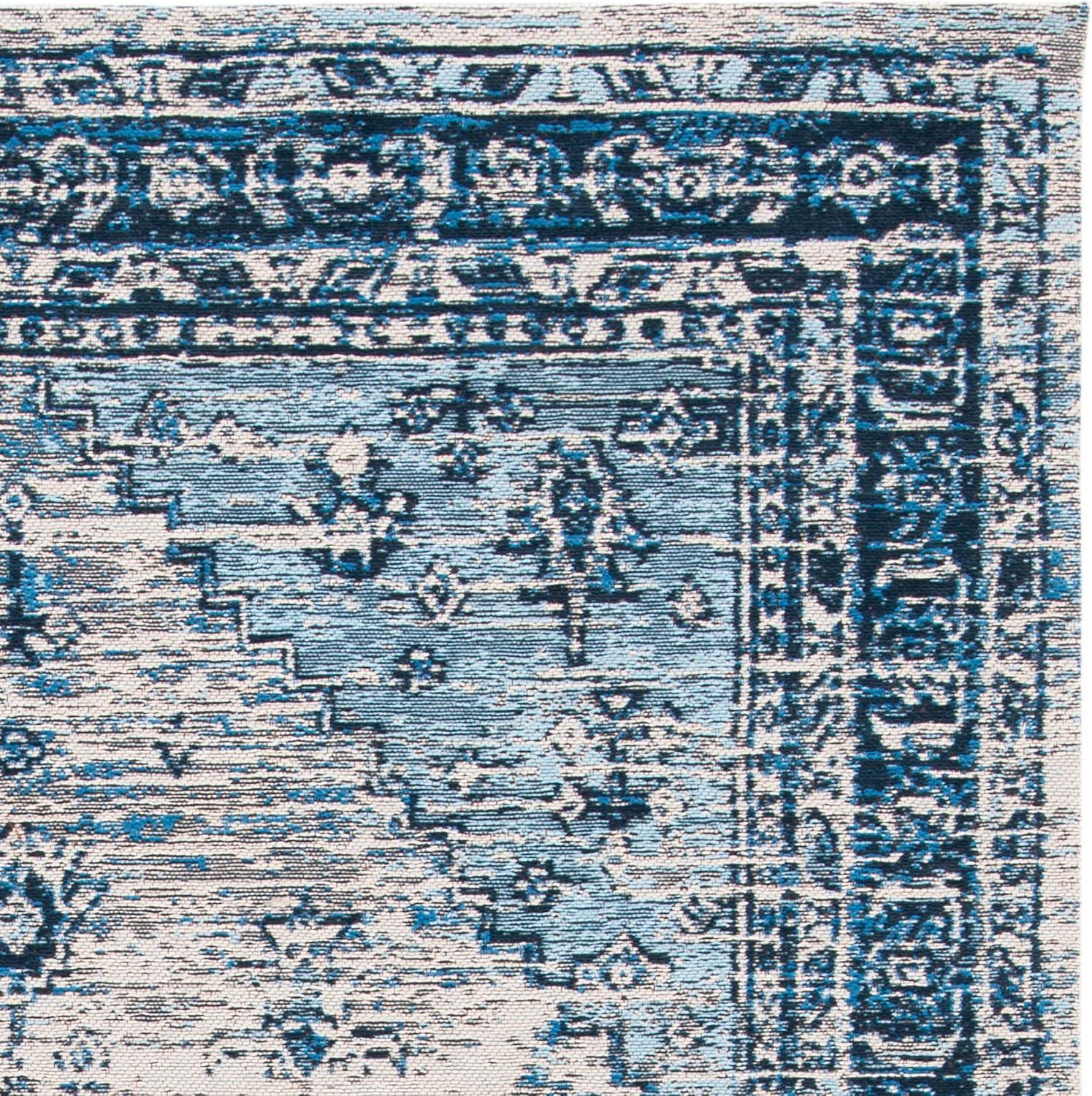 image:imageSAFAVIEH Area Rug 8x10 Classic Vintage Collection Large Blue Oriental Medallion Distressed Design NonShedding amp Easy Cleaning Ideal for Living Room Bedroom Office Dining Space CLV113MBlue