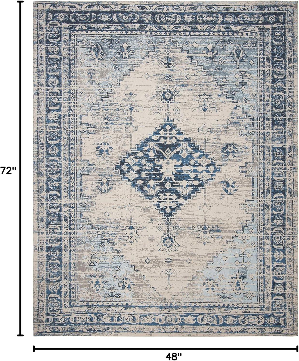 image:imageSAFAVIEH Area Rug 8x10 Classic Vintage Collection Large Blue Oriental Medallion Distressed Design NonShedding amp Easy Cleaning Ideal for Living Room Bedroom Office Dining Space CLV113MBlue