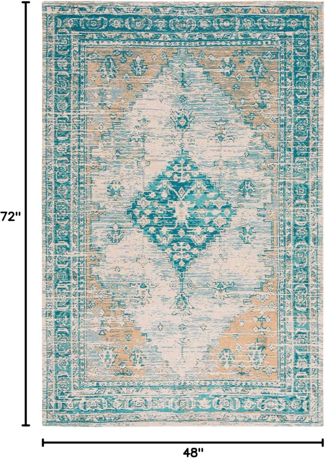 image:imageSAFAVIEH Area Rug 8x10 Classic Vintage Collection Large Blue Oriental Medallion Distressed Design NonShedding amp Easy Cleaning Ideal for Living Room Bedroom Office Dining Space CLV113MAqua