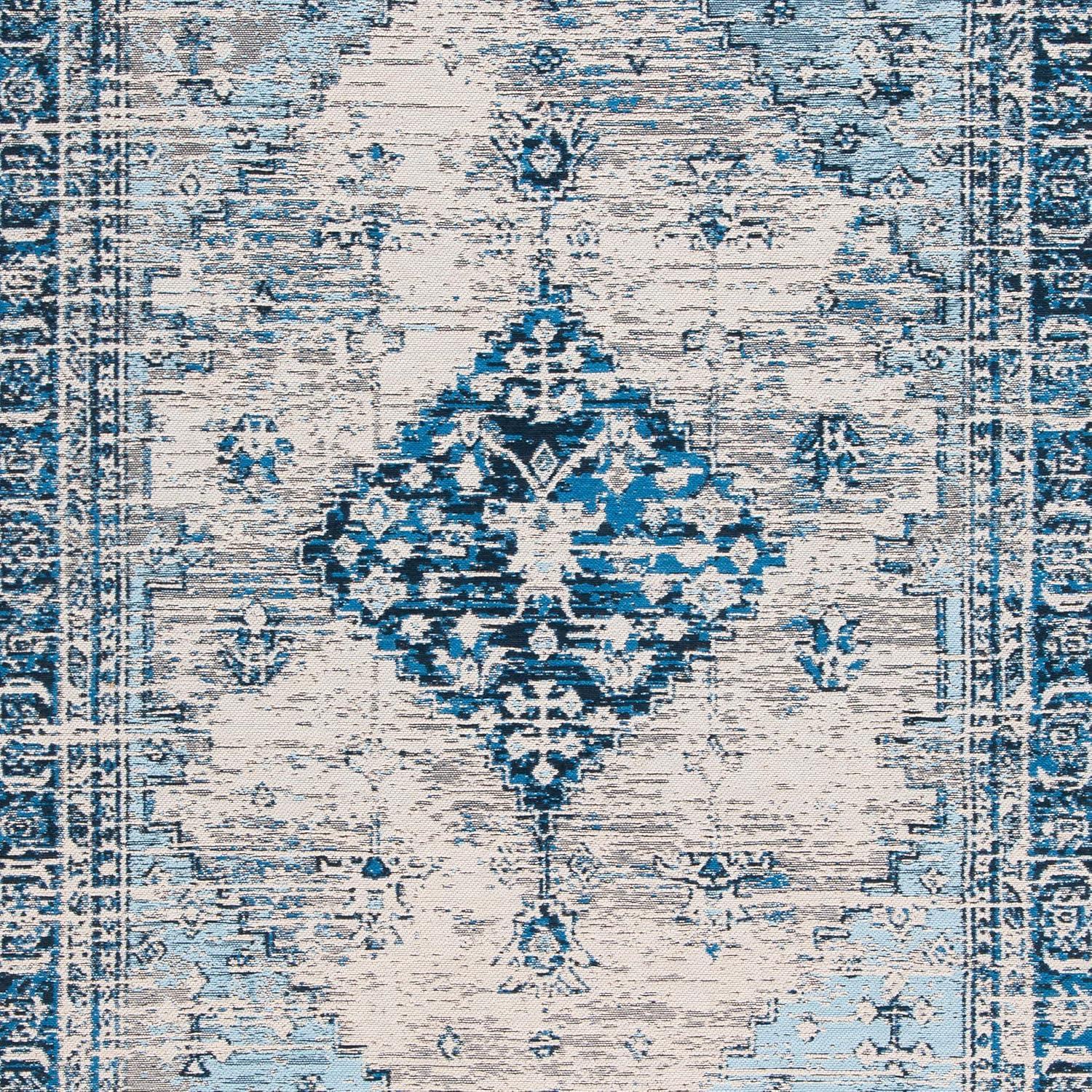 image:imageSAFAVIEH Area Rug 8x10 Classic Vintage Collection Large Blue Oriental Medallion Distressed Design NonShedding amp Easy Cleaning Ideal for Living Room Bedroom Office Dining Space CLV113MBlue