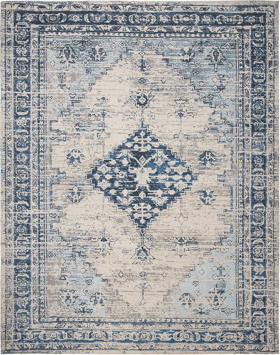 image:imageSAFAVIEH Area Rug 8x10 Classic Vintage Collection Large Blue Oriental Medallion Distressed Design NonShedding amp Easy Cleaning Ideal for Living Room Bedroom Office Dining Space CLV113MBlue
