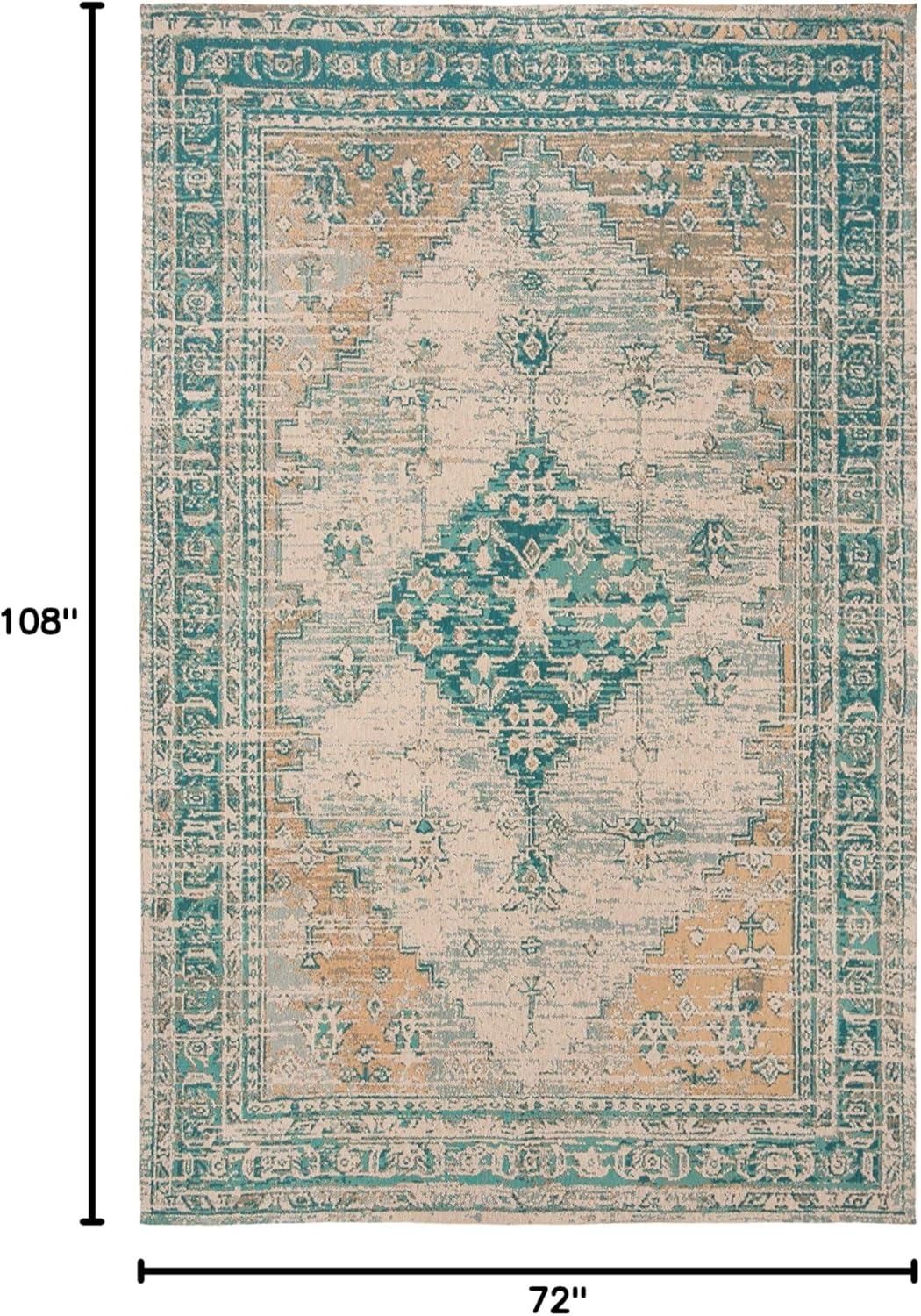 image:imageSAFAVIEH Area Rug 8x10 Classic Vintage Collection Large Blue Oriental Medallion Distressed Design NonShedding amp Easy Cleaning Ideal for Living Room Bedroom Office Dining Space CLV113MAqua