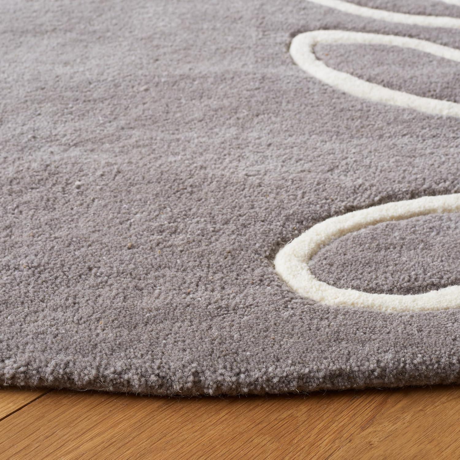 image:imageSAFAVIEH Area Rug 8x10 Fifth Avenue Collection Large Ivory amp Black Handmade Wool MidCentury Modern Design Ideal for Living Room Bedroom Office Dining Space FTV111AGreyIvory