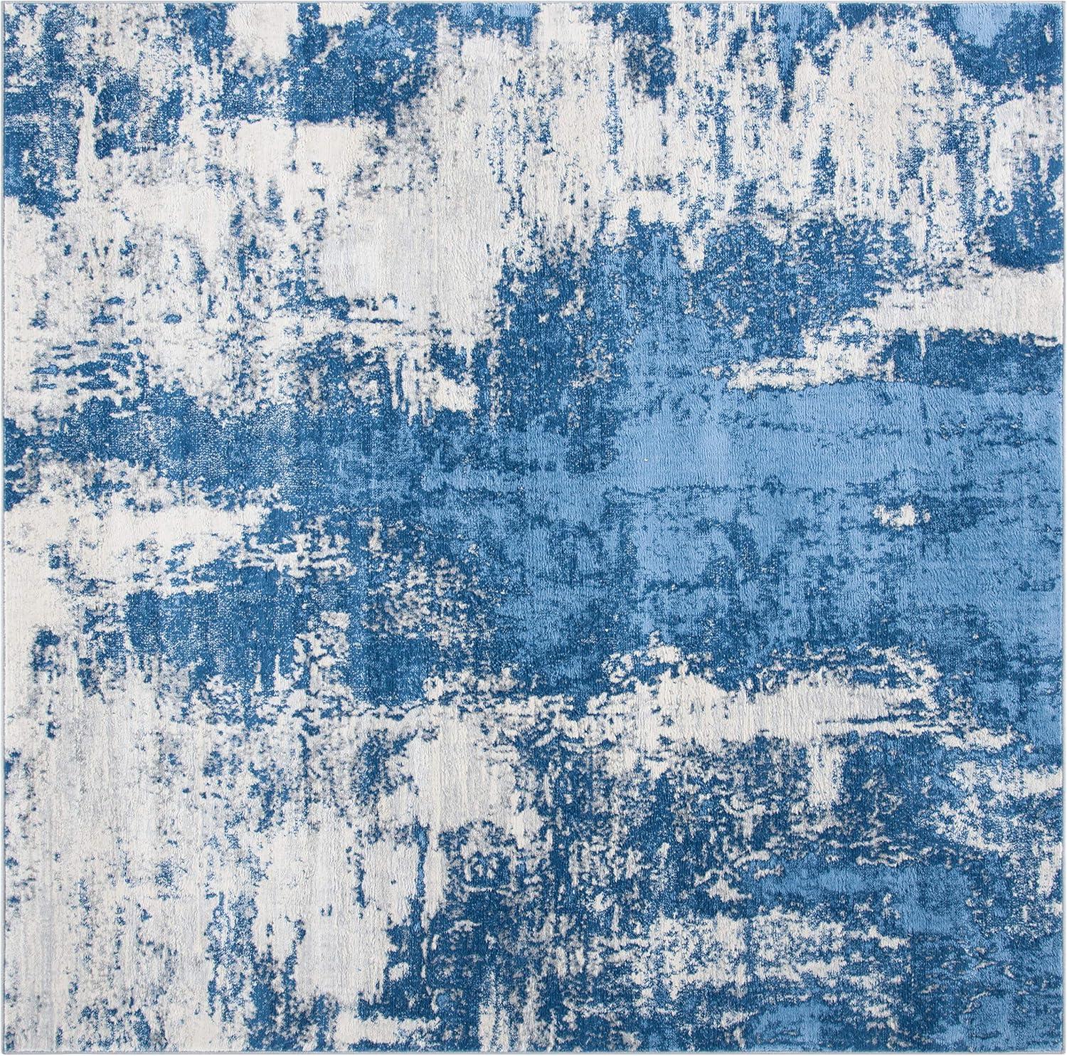 image:imageSAFAVIEH Area Rug 8x10 Jasper Collection Large Grey amp Gold Modern Abstract Design NonShedding amp Easy Cleaning Ideal for Living Room Bedroom Office Dining Space JSP101ABlueIvory