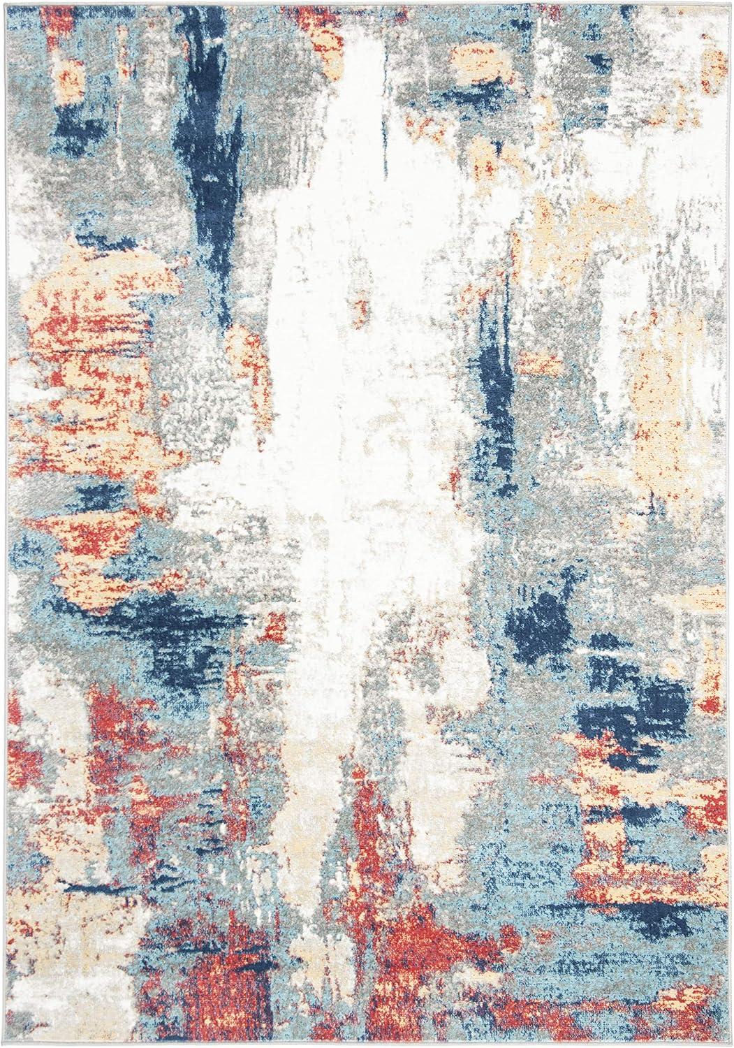 image:imageSAFAVIEH Area Rug 8x10 Jasper Collection Large Grey amp Gold Modern Abstract Design NonShedding amp Easy Cleaning Ideal for Living Room Bedroom Office Dining Space JSP101AGreyRed
