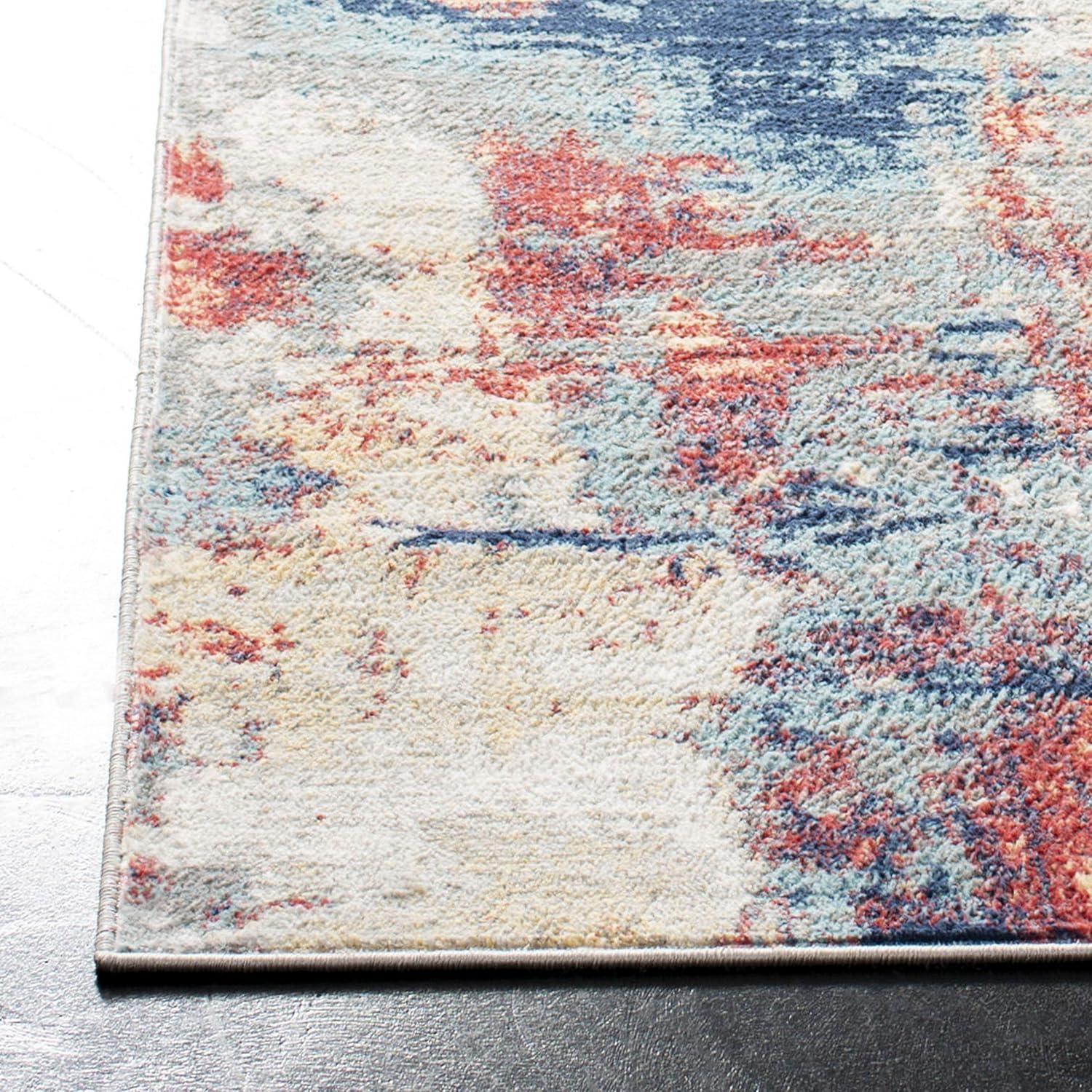 image:imageSAFAVIEH Area Rug 8x10 Jasper Collection Large Grey amp Gold Modern Abstract Design NonShedding amp Easy Cleaning Ideal for Living Room Bedroom Office Dining Space JSP101AGreyRed