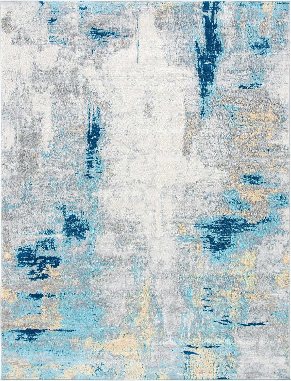 image:imageSAFAVIEH Area Rug 8x10 Jasper Collection Large Grey amp Gold Modern Abstract Design NonShedding amp Easy Cleaning Ideal for Living Room Bedroom Office Dining Space JSP101AGreyGold