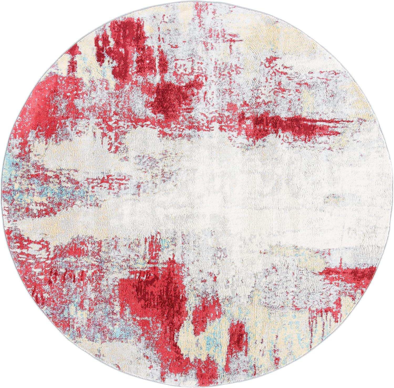 image:imageSAFAVIEH Area Rug 8x10 Jasper Collection Large Grey amp Gold Modern Abstract Design NonShedding amp Easy Cleaning Ideal for Living Room Bedroom Office Dining Space JSP101ARedIvory
