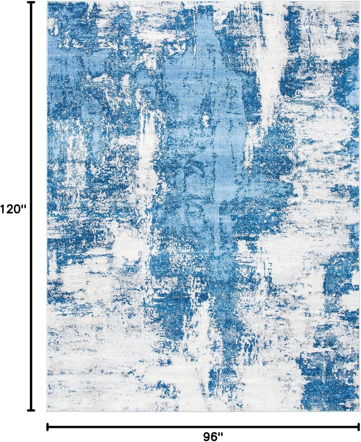 image:imageSAFAVIEH Area Rug 8x10 Jasper Collection Large Grey amp Gold Modern Abstract Design NonShedding amp Easy Cleaning Ideal for Living Room Bedroom Office Dining Space JSP101ABlueIvory
