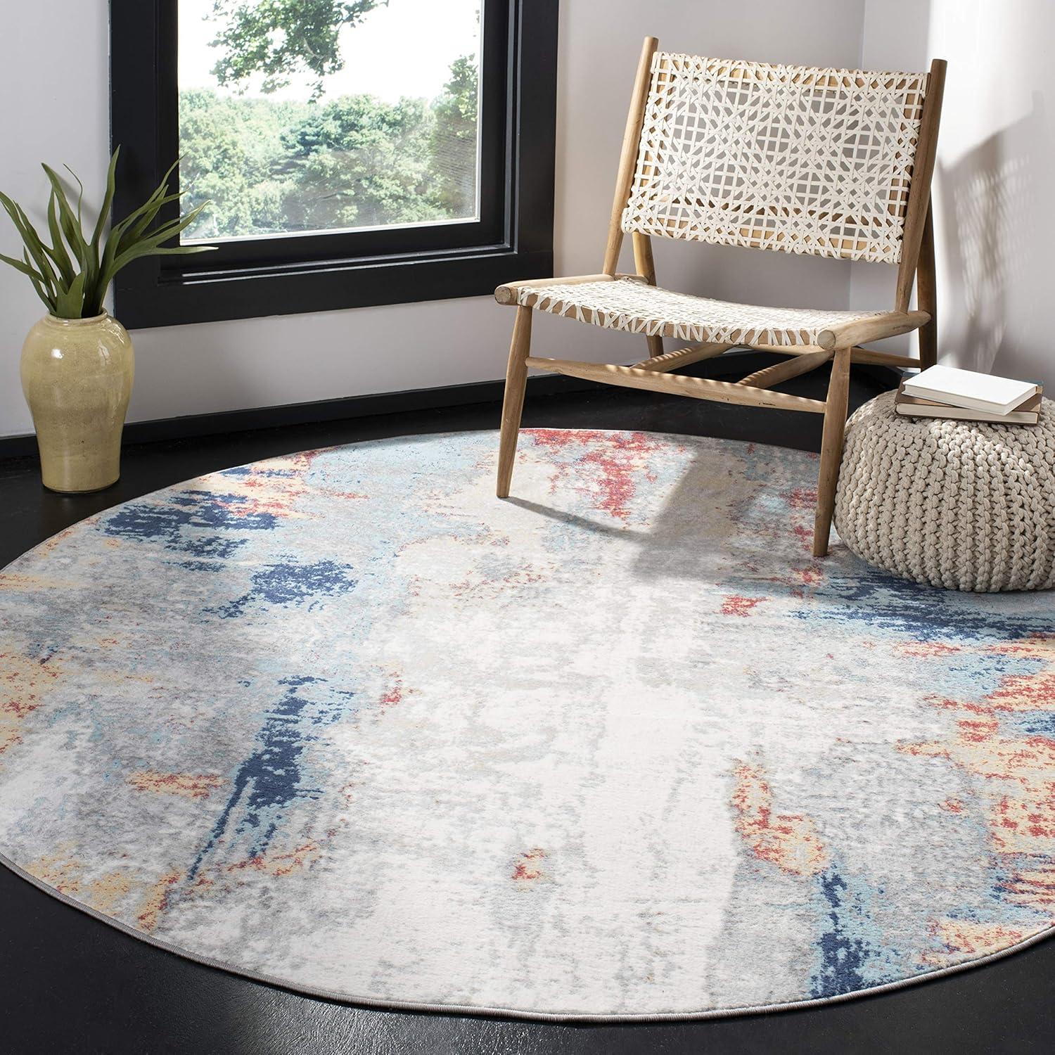 image:imageSAFAVIEH Area Rug 8x10 Jasper Collection Large Grey amp Gold Modern Abstract Design NonShedding amp Easy Cleaning Ideal for Living Room Bedroom Office Dining Space JSP101AGreyRed