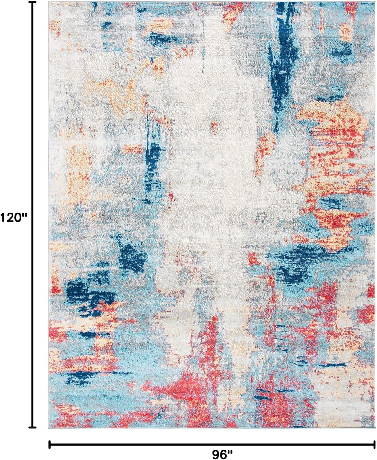 image:imageSAFAVIEH Area Rug 8x10 Jasper Collection Large Grey amp Gold Modern Abstract Design NonShedding amp Easy Cleaning Ideal for Living Room Bedroom Office Dining Space JSP101AGreyRed