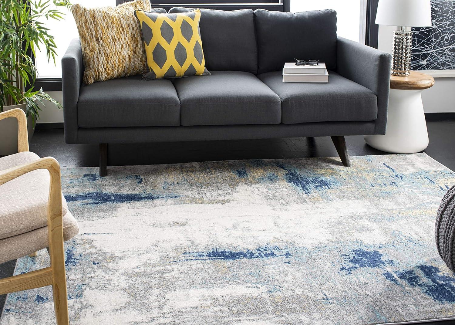 image:imageSAFAVIEH Area Rug 8x10 Jasper Collection Large Grey amp Gold Modern Abstract Design NonShedding amp Easy Cleaning Ideal for Living Room Bedroom Office Dining Space JSP101AGreyGold