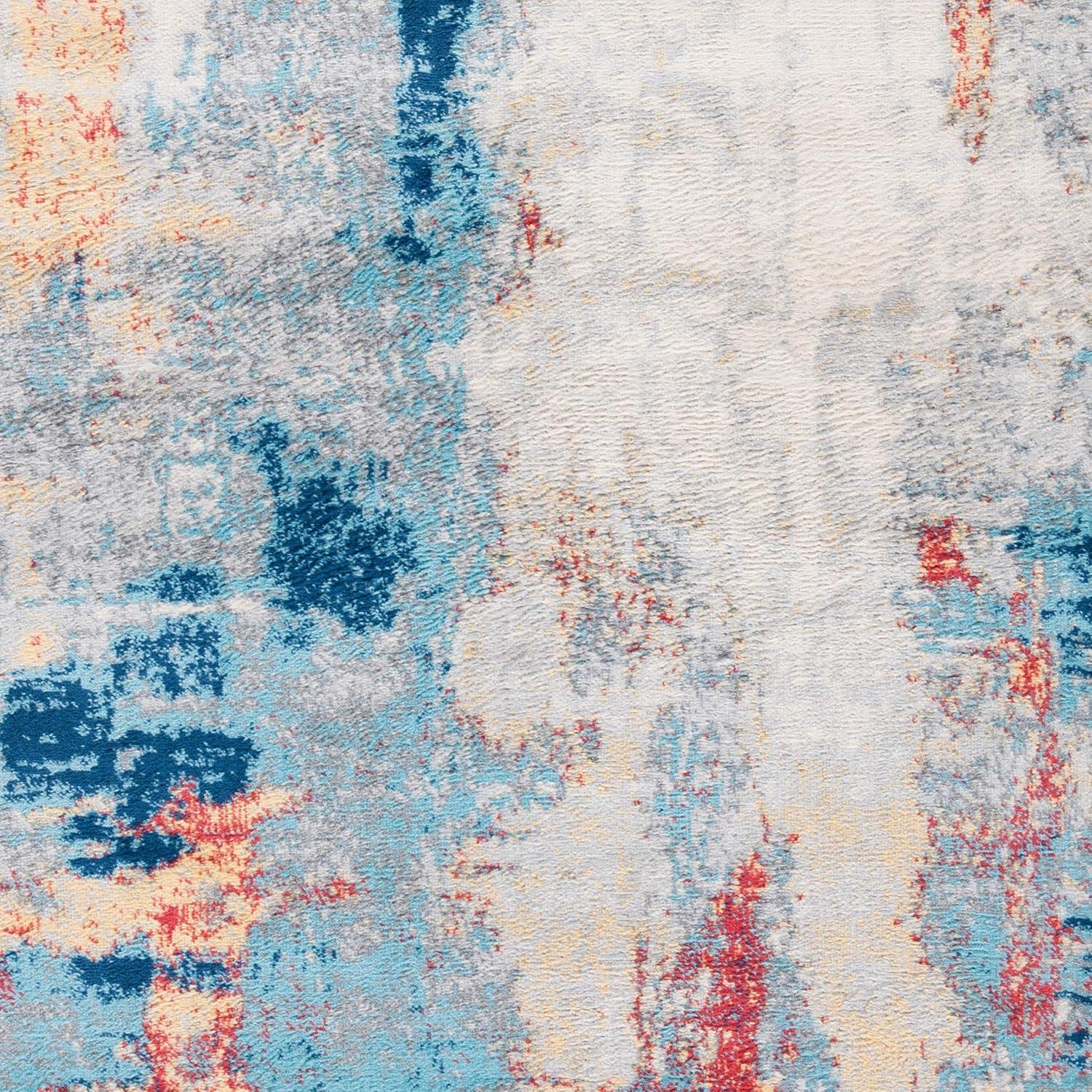 image:imageSAFAVIEH Area Rug 8x10 Jasper Collection Large Grey amp Gold Modern Abstract Design NonShedding amp Easy Cleaning Ideal for Living Room Bedroom Office Dining Space JSP101AGreyRed