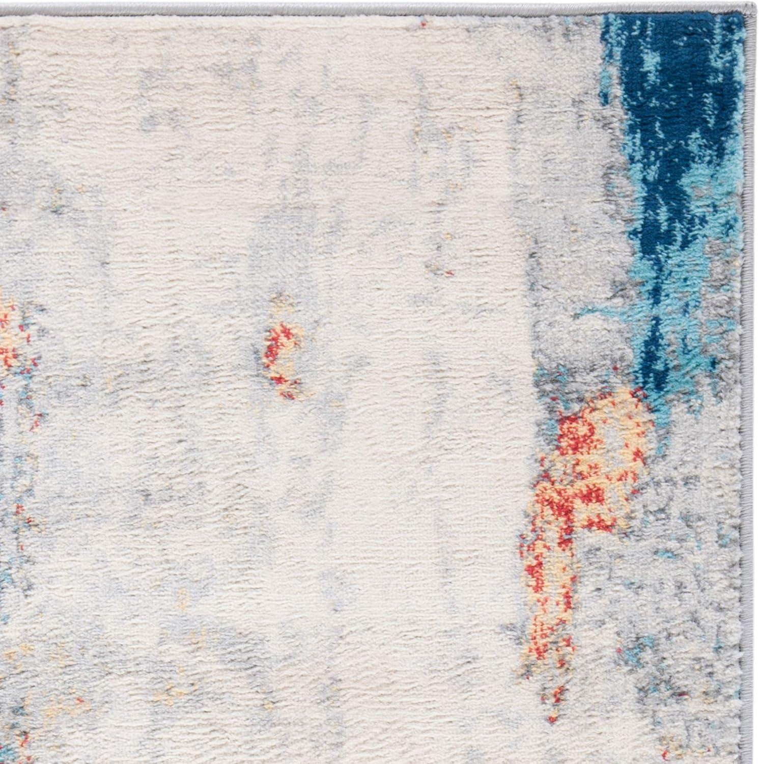 image:imageSAFAVIEH Area Rug 8x10 Jasper Collection Large Grey amp Gold Modern Abstract Design NonShedding amp Easy Cleaning Ideal for Living Room Bedroom Office Dining Space JSP101AGreyRed