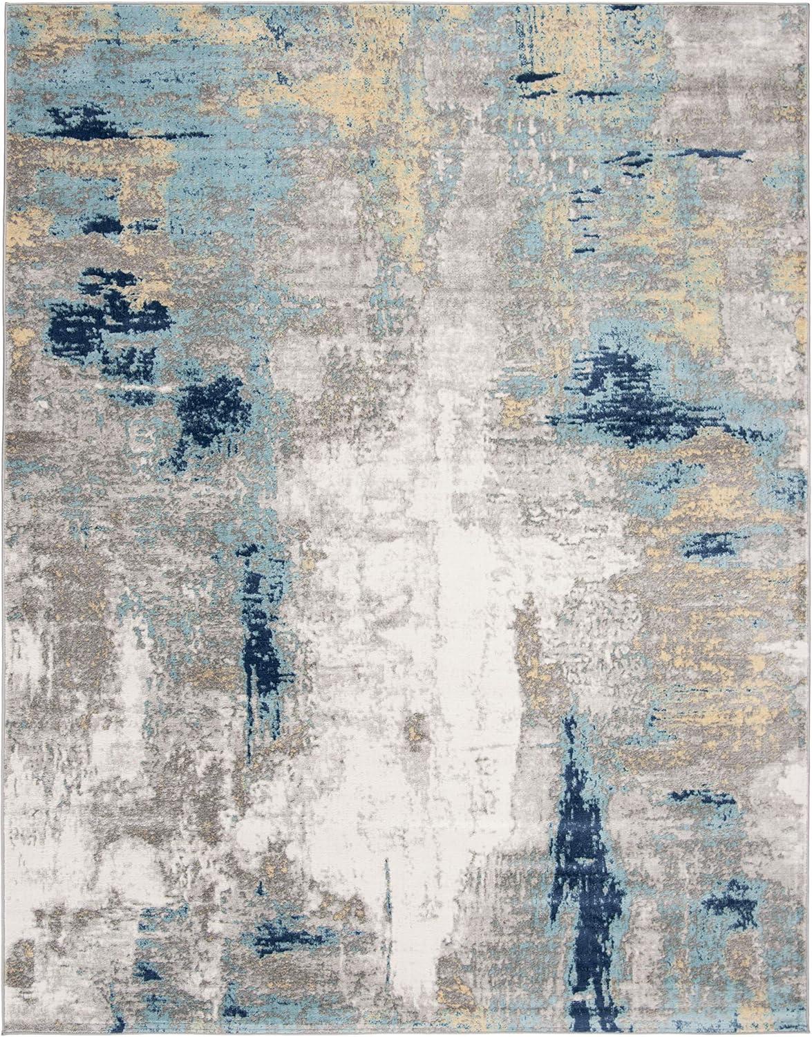 image:imageSAFAVIEH Area Rug 8x10 Jasper Collection Large Grey amp Gold Modern Abstract Design NonShedding amp Easy Cleaning Ideal for Living Room Bedroom Office Dining Space JSP101AGreyGold