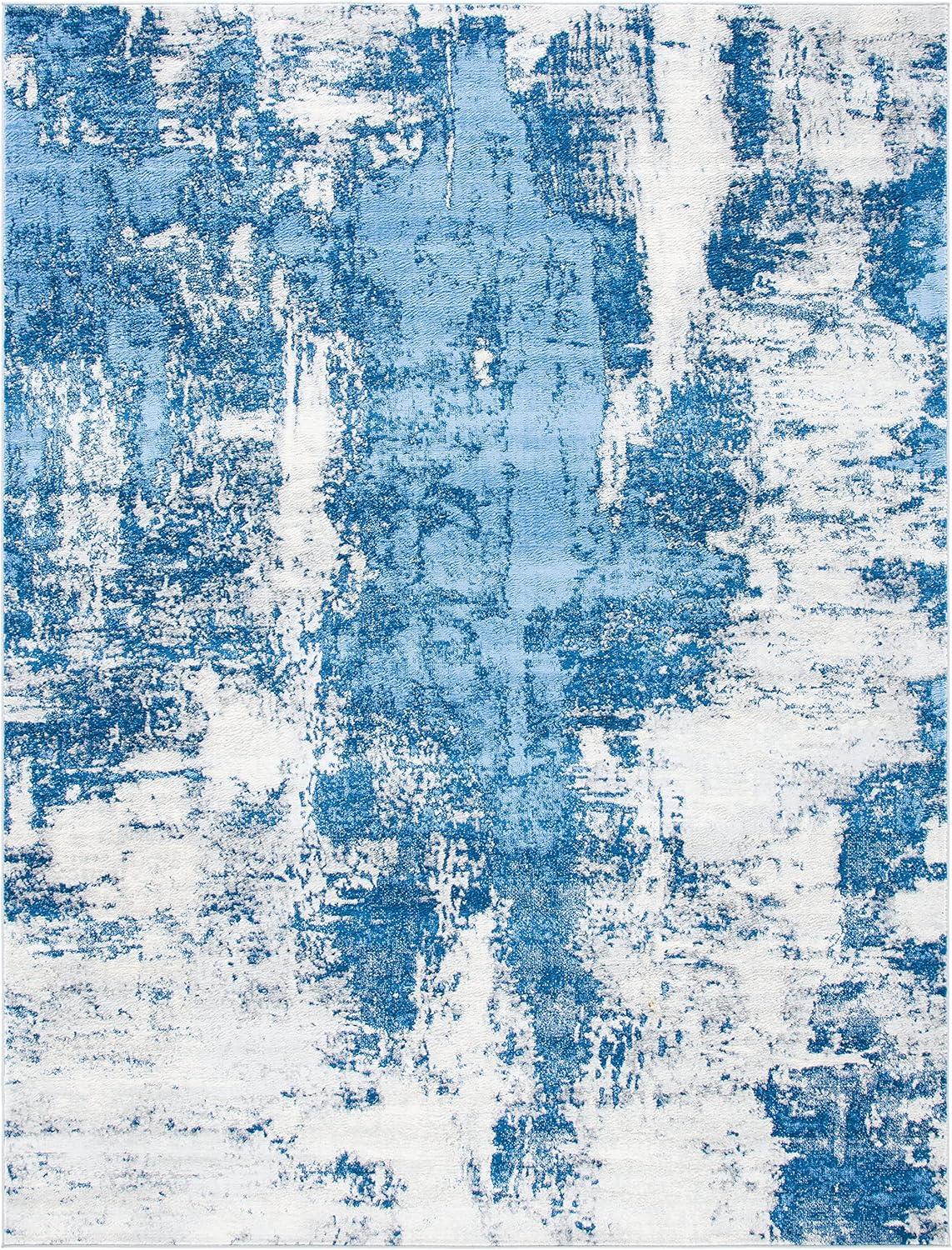 image:imageSAFAVIEH Area Rug 8x10 Jasper Collection Large Grey amp Gold Modern Abstract Design NonShedding amp Easy Cleaning Ideal for Living Room Bedroom Office Dining Space JSP101ABlueIvory