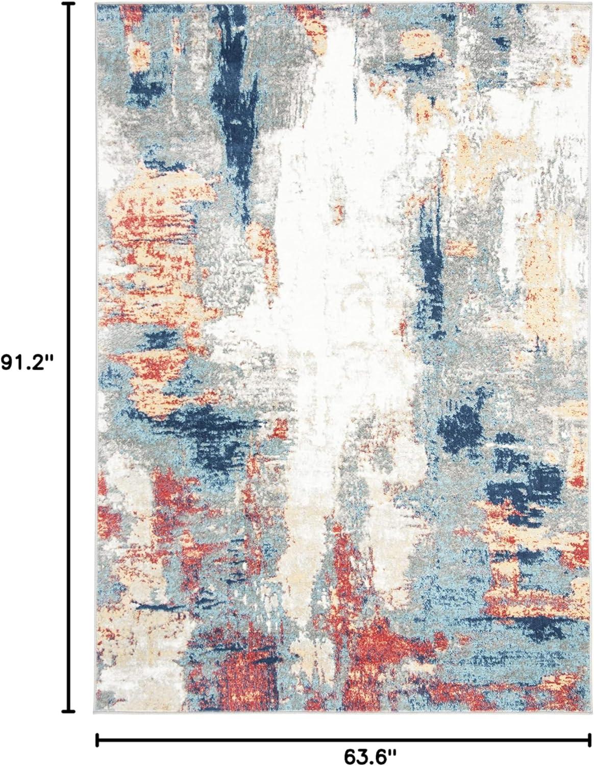 image:imageSAFAVIEH Area Rug 8x10 Jasper Collection Large Grey amp Gold Modern Abstract Design NonShedding amp Easy Cleaning Ideal for Living Room Bedroom Office Dining Space JSP101AGreyRed