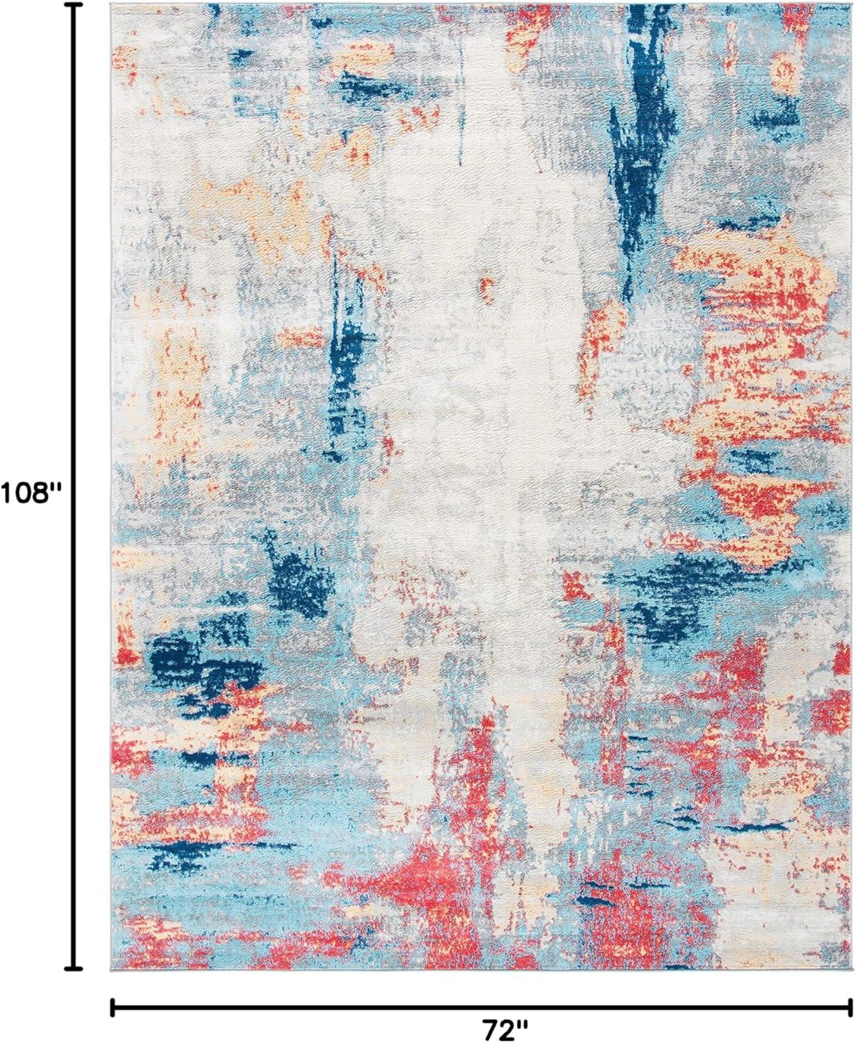image:imageSAFAVIEH Area Rug 8x10 Jasper Collection Large Grey amp Gold Modern Abstract Design NonShedding amp Easy Cleaning Ideal for Living Room Bedroom Office Dining Space JSP101AGreyRed