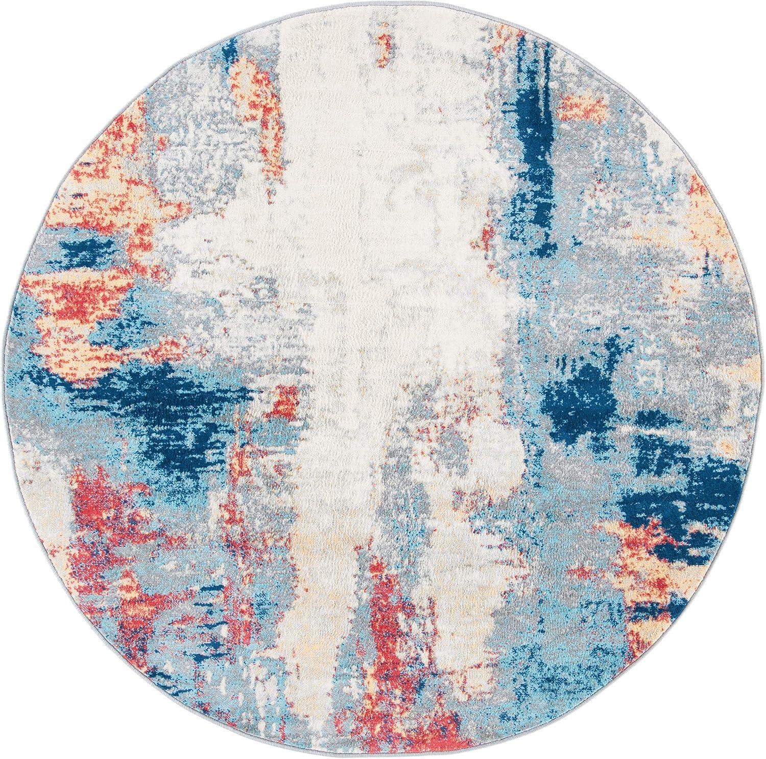 image:imageSAFAVIEH Area Rug 8x10 Jasper Collection Large Grey amp Gold Modern Abstract Design NonShedding amp Easy Cleaning Ideal for Living Room Bedroom Office Dining Space JSP101AGreyRed